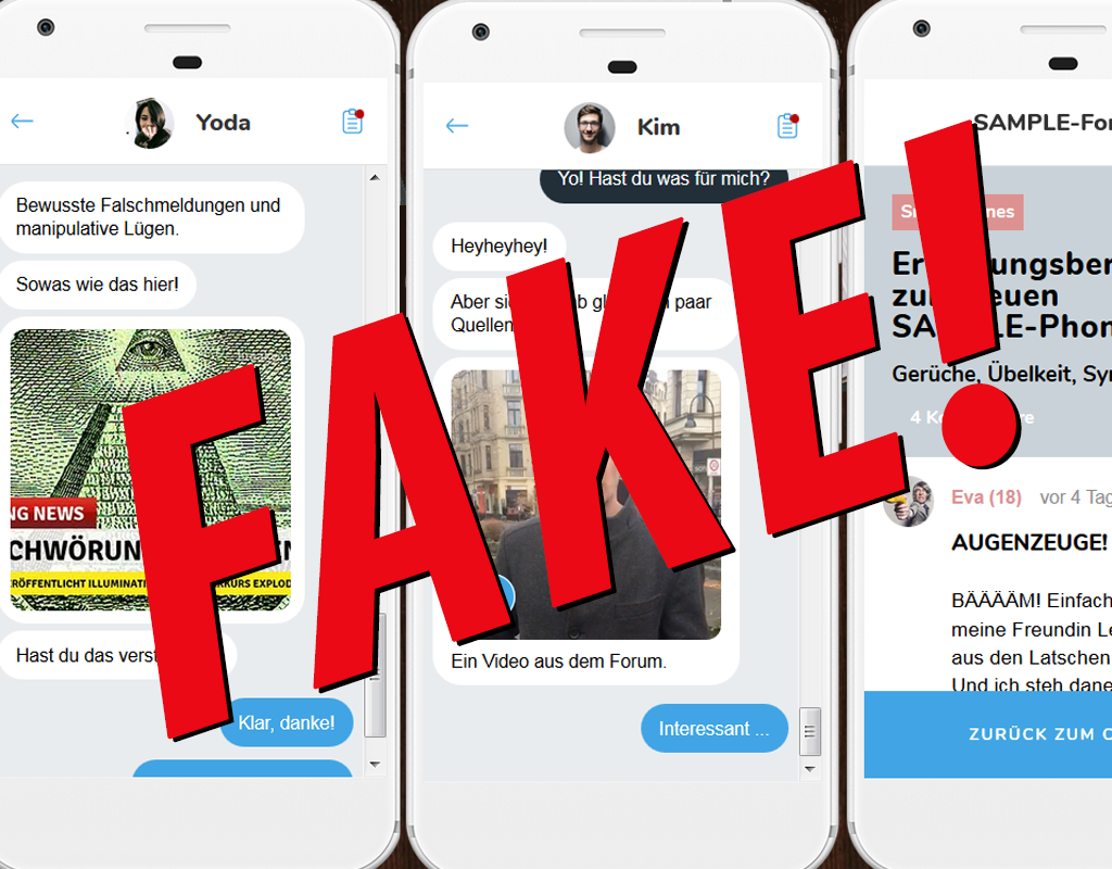 Screenshot von Fake-News