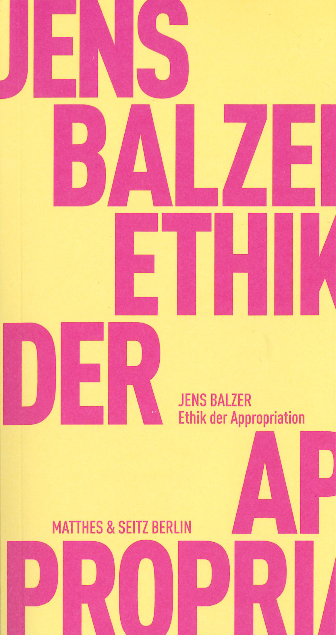 Buchcover: Ethik der Appropriation