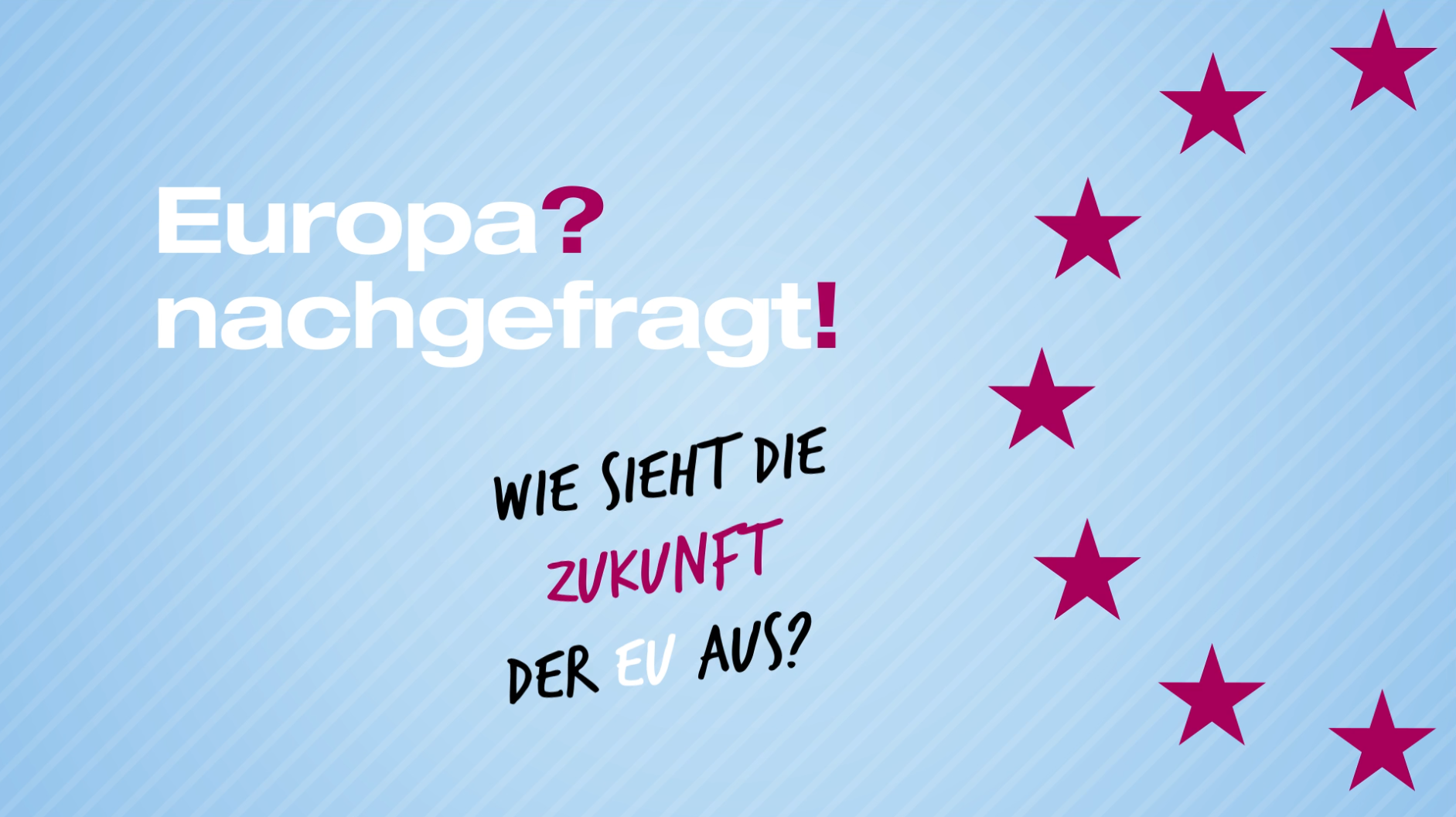 Titelslide "Wie sieht die ZUkunft der EU aus?"
