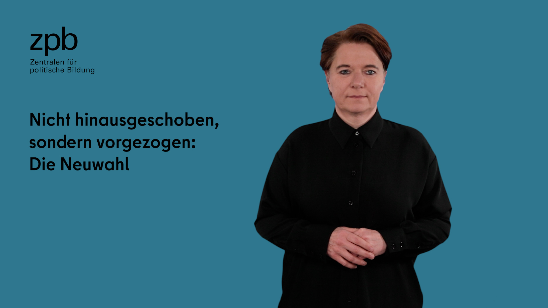 Eine Gebärdensprachdolmetscherin