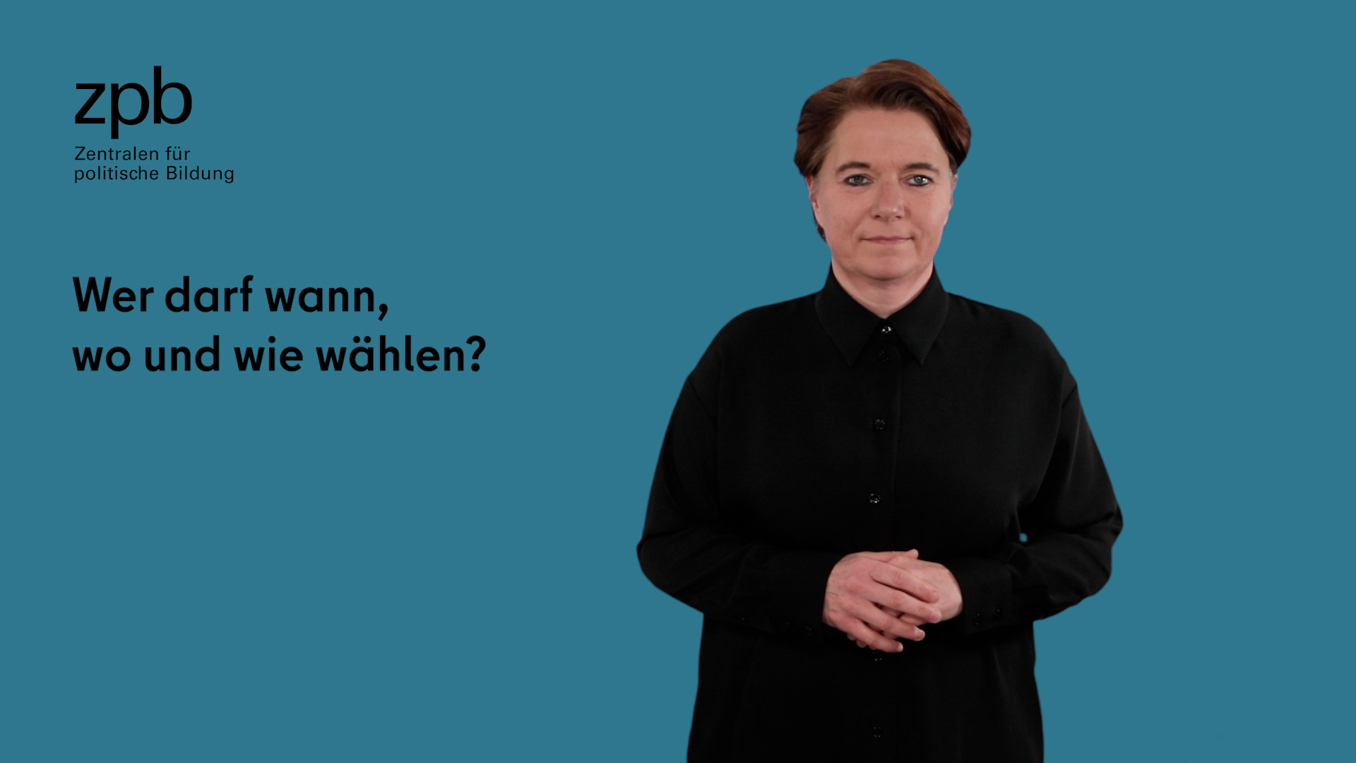 Eine Gebärdensprachdolmetscherin