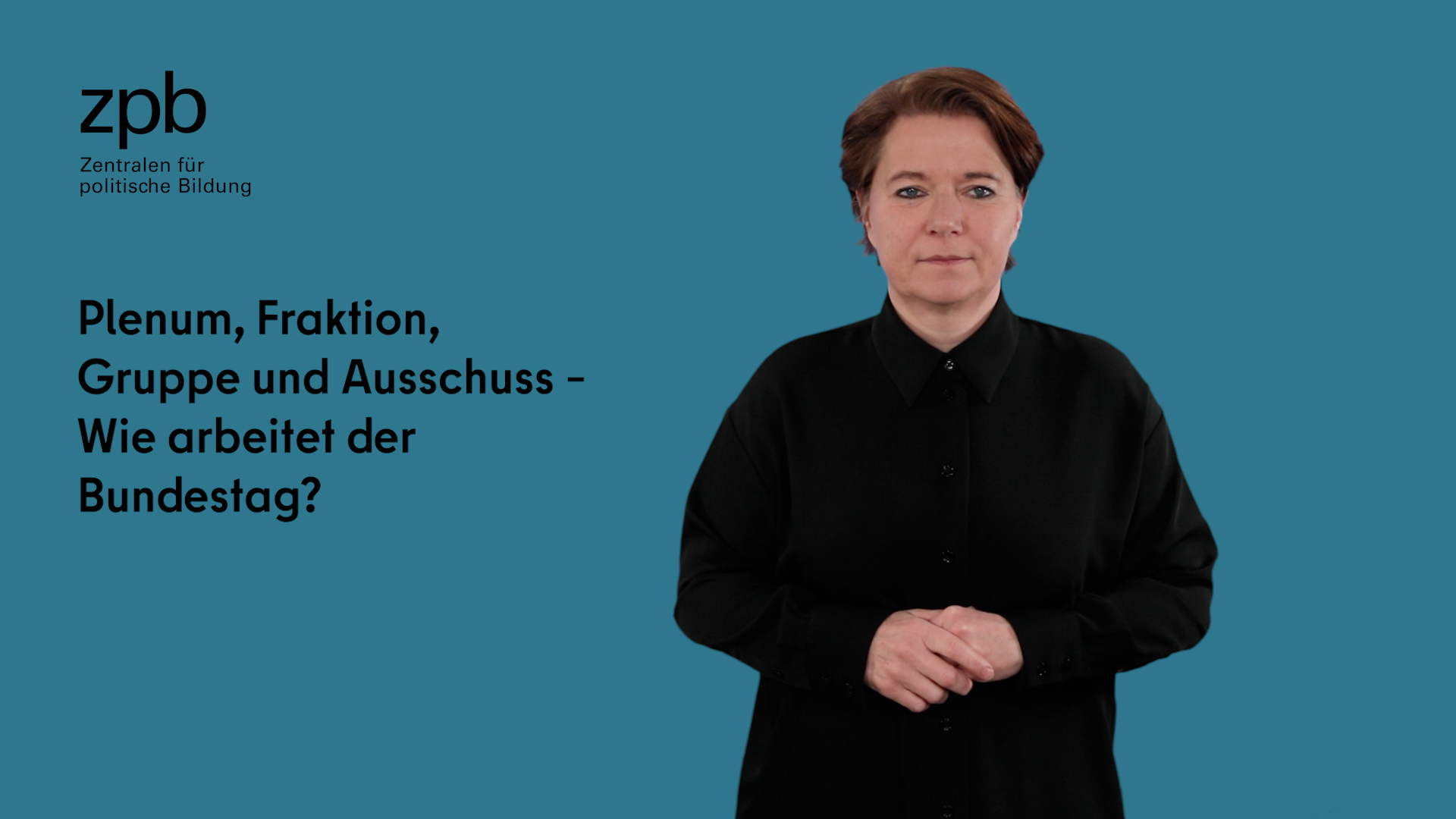 Eine Gebärdensprachdolmetscherin